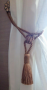 Tofsar Gardinomtag - Ljust kopparbrunt blankt 58 cm