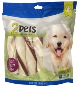 2pets Tuggtwister m ankfilé, Large, 500 g - 2pets Tuggtwister m ankfilé, Large, 500 g