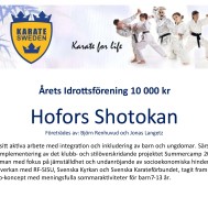 Årets Idrottsförening 2023 - Hofors Shotokan