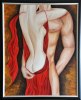 Konst 0010"Lovers" Oljemålning med ram 81x65 cm Pris 3900:-.