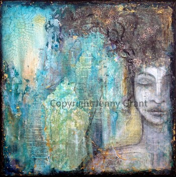 Mixed Media on Canvas, 12"x12", SOLD