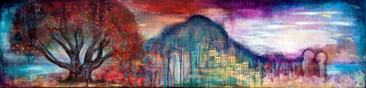 "The Mount", 120cm x 30cm, 48"x12", SOLD
