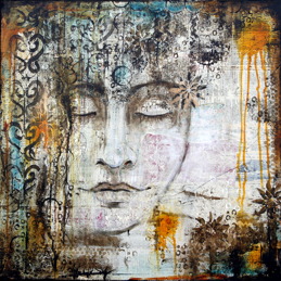 "Peace Within", 60cmx60cm,  24"x24", SOLD