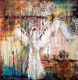 "Guardian Angel" 60x60cm, 24"x24", SOLD