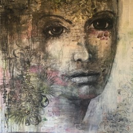 "Practicing Courage", 100x100cm, SOLD