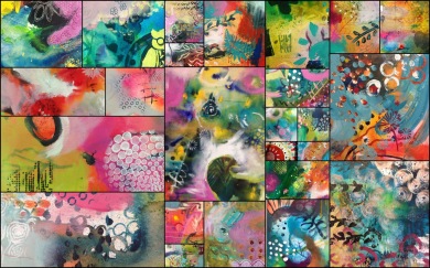 Snippets of all the paintings after day 1 Snippets of all the paintings after day 1