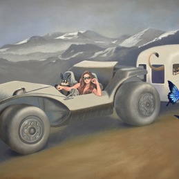 "Wanna go for a ride?", 90x160cm, oil and acrylic on canvas