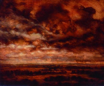 La lumière infinie, 2011, Oil on wood, 60 x 50 cm