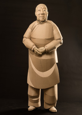 Shaoxing Wife, life-sized, cardboard and glue, 2013. SOLD