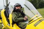 Foto: Dennis Meisner - Piloten Nisse Öberg från Skånska Gyrokopterklubben som fann de båda männen från luften
