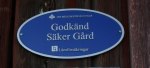 Skylten som visar att vi jobbar aktivt med säkerheten på gården! Klicka på bilden för större format. Skylten som visar att vi jobbar aktivt med säkerheten på gården! Klicka på bilden för större format.