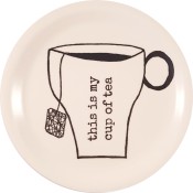 "this is my cup of tea" - minibricka med dubbelt budskap
