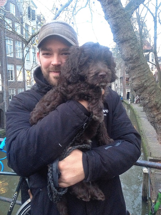 Osher with his new owner Chris Pepper visiting Utrecht.