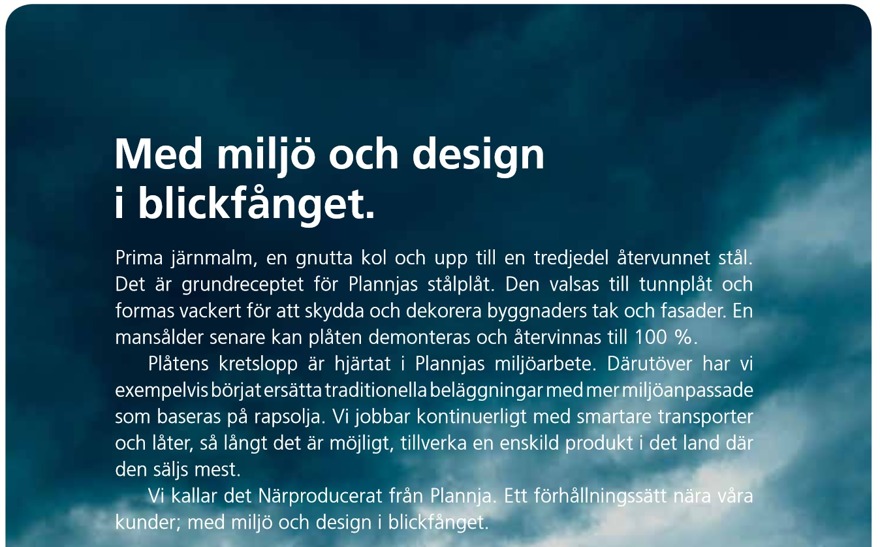 Takplåt miljömedveten Takplåt miljömedveten