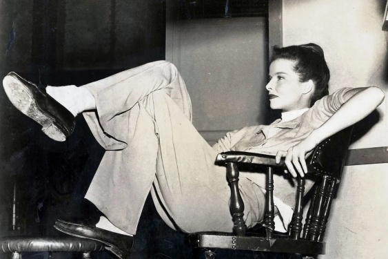 Katharine Hepburn hade naturlig stilpersonlighet.