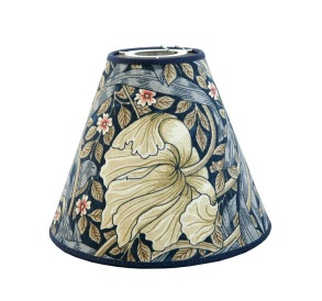 Lampskärm William Morris - Pimpernel Blå Toppring - Lampskärm William Morris - Pimpernel med Toppring 19 Mörkblå