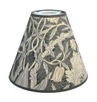 Lampskärm William Morris - Honeysuckle & Tulip Svart Toppring