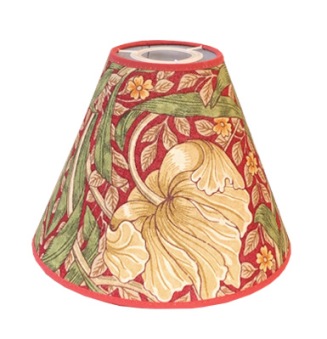 Lampskärm William Morris - Pimpernel Röd Toppring - Lampskärm William Morris - Pimpernel med Toppring 19 Röd