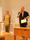 Liza Attof från ABF Skåne och Hans Hansson nyvald ordförande för länsföreningen.
