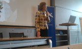 Förbundsordförande Ingalill Bjöörn öppnar ordförandekonferensen.