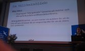 En del av den presentation om forskningsfondens kampanj. 