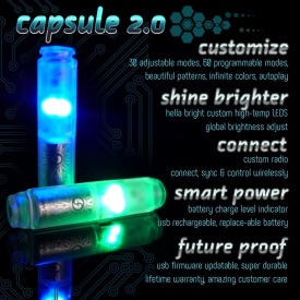 Capsule 2.0 - LED light for flowtoys equipment Capsule 2.0 - LED light for flowtoys equipment