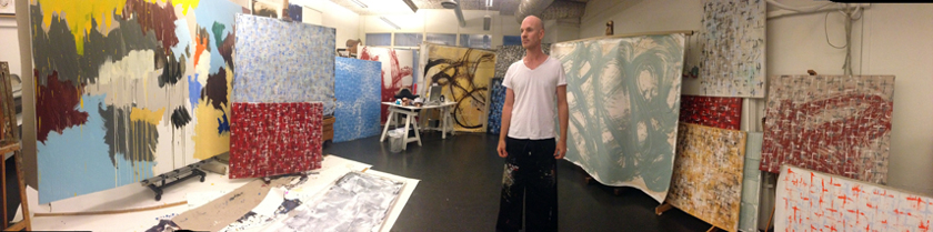 Anders Kumlien i ateljén 2013 / in the studio 2013