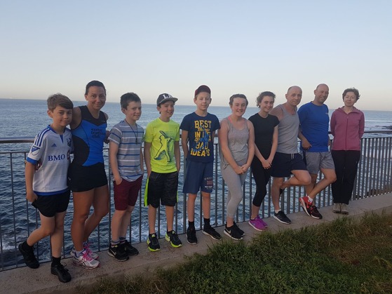 The brave bunch who joins the morning run before breakfast and the swim sessions