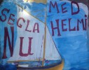 Advertising by the Naivist painter Erik "Kulan" Wennberg