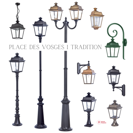 Utebelysning - Kollektion Place des Vosges 1 Tradition - Klassiska utelampor för vägg och tak - Lyktstolpar  - Alegni Design Interiors, Stockholm
