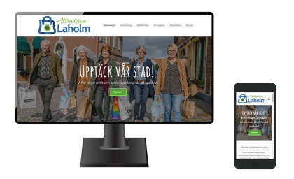 Ny, mobilvänlig och sökmotoroptimerad hemsida för shopping i Attraktiva Laholm