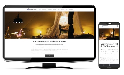 Ny & sökoptimerad hemsida för Fröböke Kvarn - naturnära glamping i Halland - en hemsida av Anna Åxmanandrg -  Anna Åxman