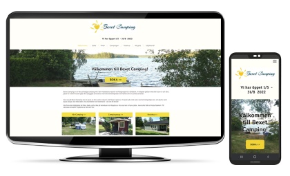 Ny & sökoptimerad hemsida för Bexet Camping Halland - en hemsida av Anna Åxmanandrg -  Anna Åxman