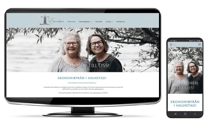 Ny, mobilvänlig och sökmotoroptimerad hemsida för Ekonomibyrån i Halmstad