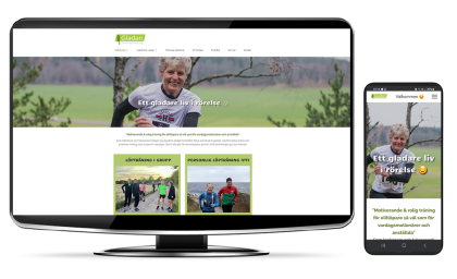 Ny & sökoptimerad hemsida för Gladan LöpcoachHalmstad- en hemsida av Anna Åxman Webb & Kommunikation AB