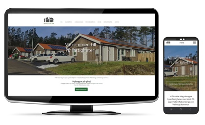 Ny & lättskött hemsida för PE FAstigheter lägenheter i Falkenberg -  en hemsida av Anna Åxman Webb & Kommunikation  Falkenberg