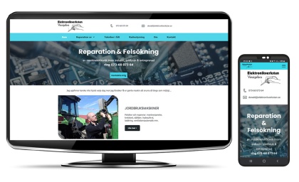 Ny hemsida Elektronikverkstan i Vessigebro  - Åxman Webb & Kommunikation AB