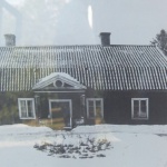 Gamla prästgården i Varv och Styra där Jacquette Jern växte upp. Fotografi av en gammal tavla, Katarina Elvin
