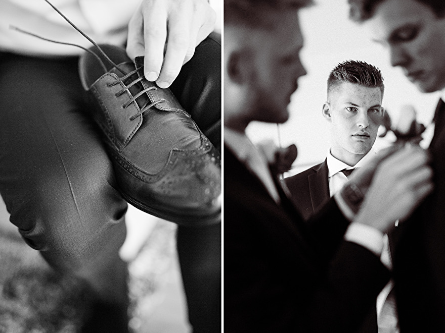 Groom is getting ready for wedding. Photo by Rebecca Wallin Groom is getting ready for wedding. Photo by Rebecca Wallin