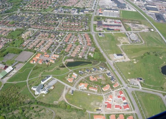 Så här såg området ut innan husen på Farinvägen byggdes