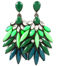 Serpentine Earrings (Green)