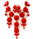 Rött bubble necklace (EJ MED ÖRHÄNGEN)