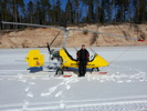 gyrokopter med skidor