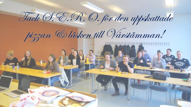 S.E.R.O. bjöd på pizza och läsk till Vårsstämman! S.E.R.O. bjöd på pizza och läsk till Vårsstämman!