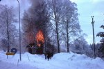 Backalund brinner i början på 1977  