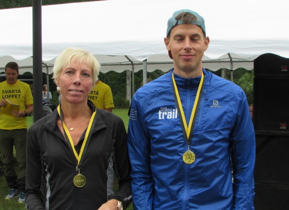 Camilla Bergdahl Karlskoga & Jimmie Johansson Team Nordic Trail vinnare på 14km Camilla Bergdahl Karlskoga & Jimmie Johansson Team Nordic Trail vinnare på 14km