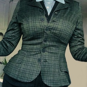 jacket Dolly green checkered