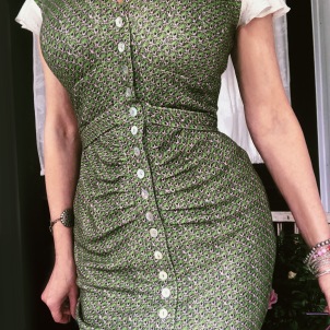 Dress Gina green crochet