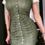 Dress Gina green crochet - 44