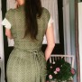 Dress Gina green crochet